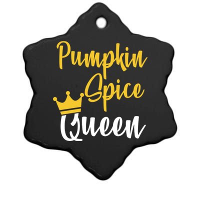 Pumpkin Spice Queen Ceramic Star Ornament