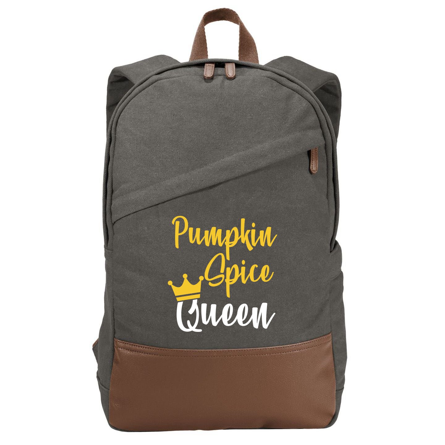 Pumpkin Spice Queen Cotton Canvas Backpack