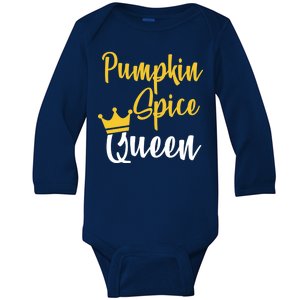 Pumpkin Spice Queen Baby Long Sleeve Bodysuit