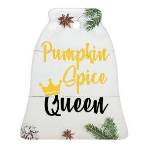 Pumpkin Spice Queen Ceramic Bell Ornament