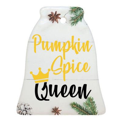 Pumpkin Spice Queen Ceramic Bell Ornament