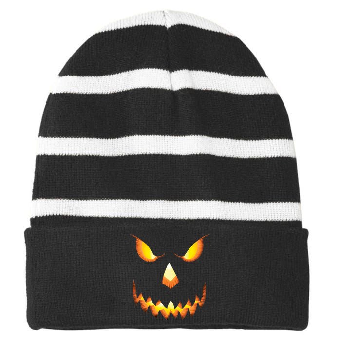 Pumpkinhead Striped Beanie with Solid Band