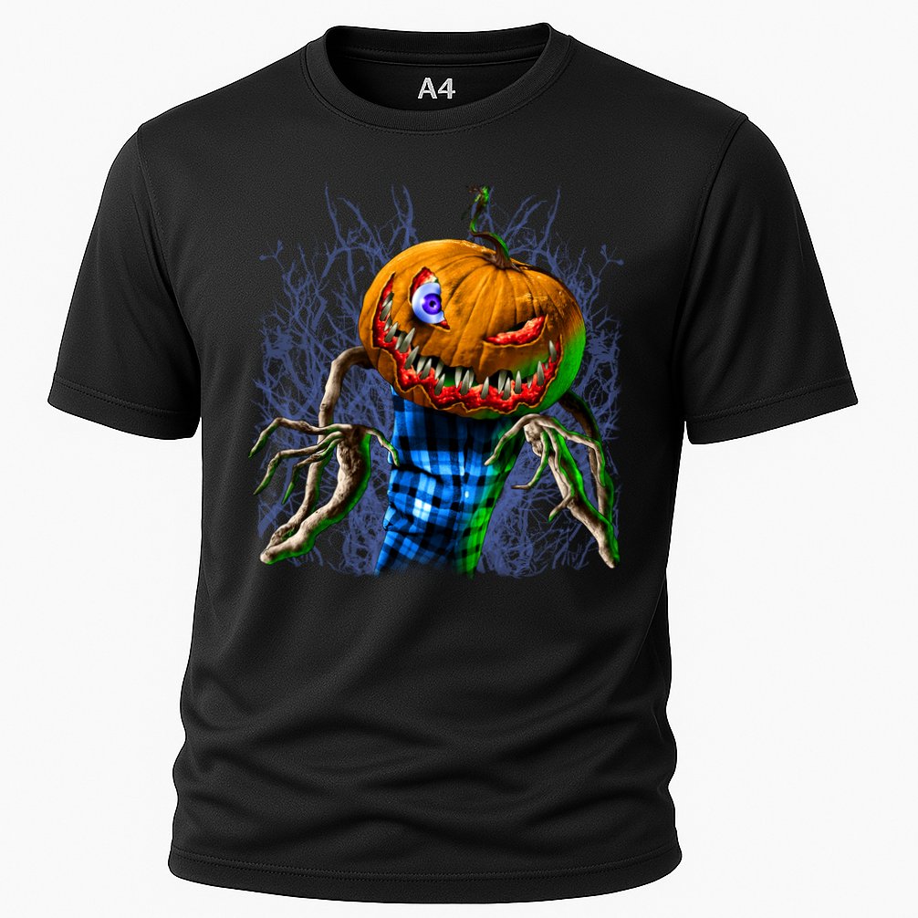 Pumpkinhead Scarecrow Halloween Cooling Performance Crew T-Shirt