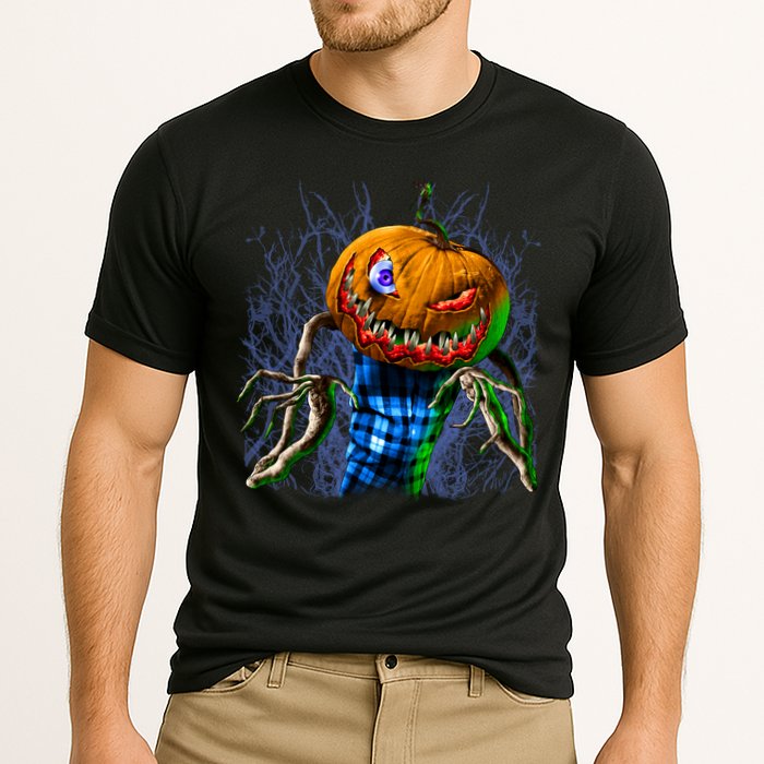 Pumpkinhead Scarecrow Halloween Cooling Performance Crew T-Shirt