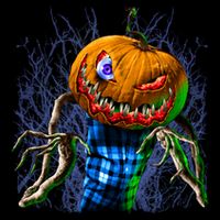 Pumpkinhead Scarecrow Halloween Cooling Performance Crew T-Shirt