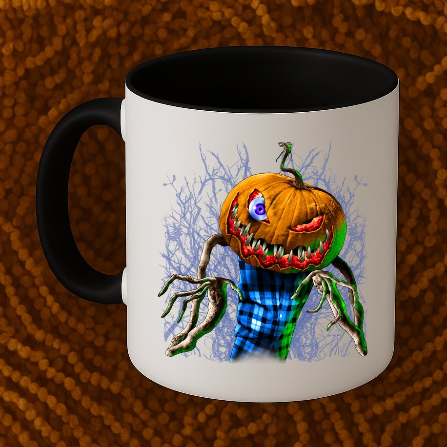 Pumpkinhead Scarecrow Halloween Mug