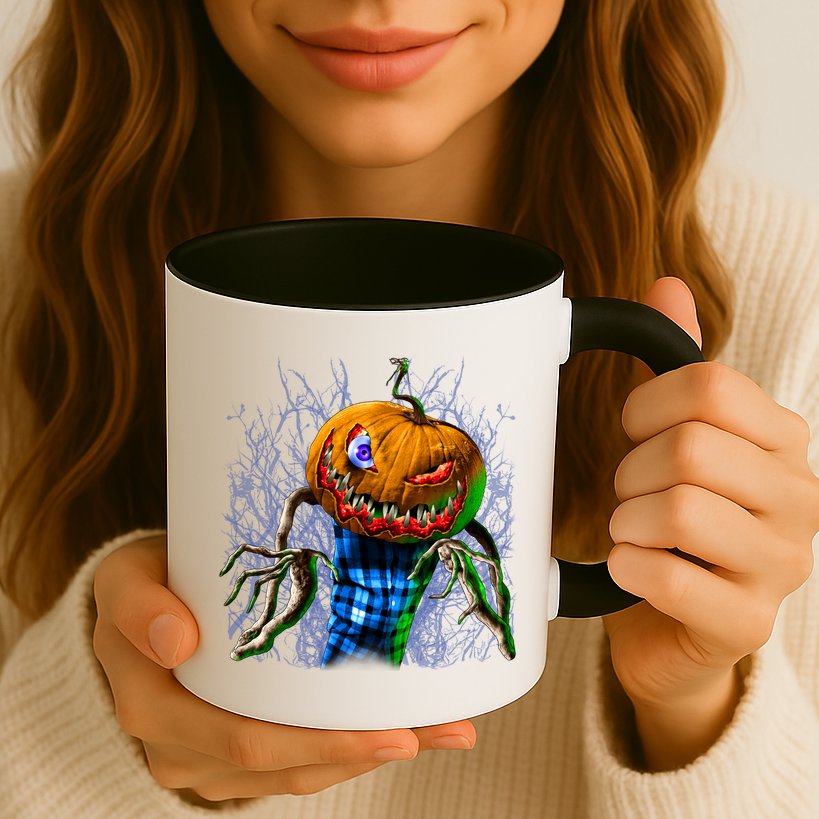 Pumpkinhead Scarecrow Halloween Mug