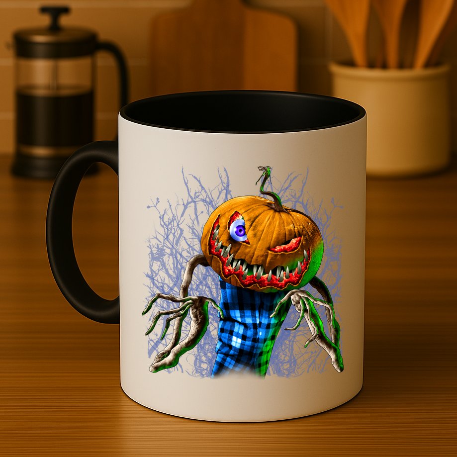 Pumpkinhead Scarecrow Halloween Mug