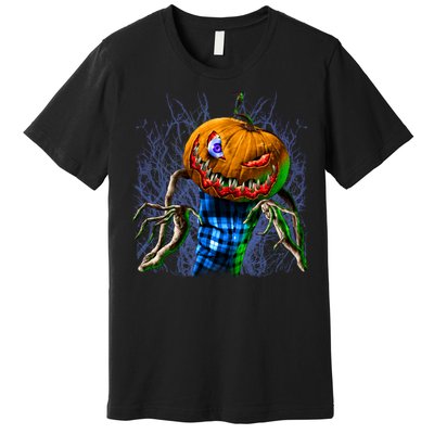 Pumpkinhead Scarecrow Halloween Premium T-Shirt