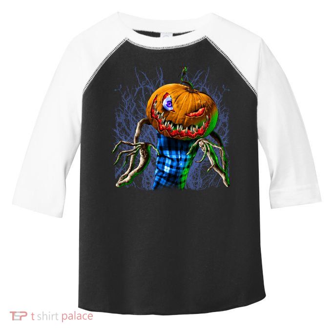 Pumpkinhead Scarecrow Halloween Toddler Fine Jersey T-Shirt