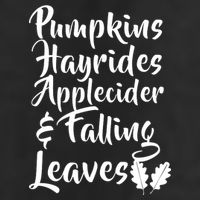 Pumpkins Hayrides Apple Cider and Falling Leaves 7 Panel Mesh Trucker Snapback Hat