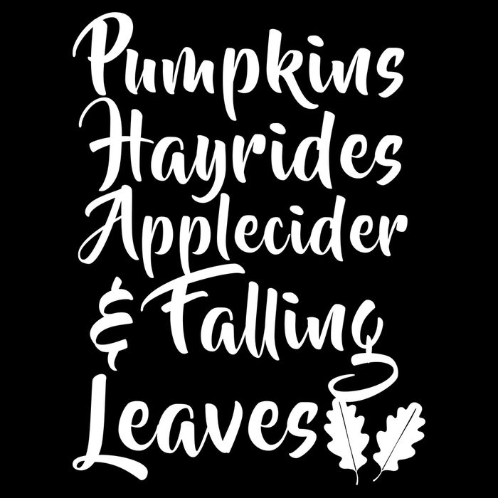Pumpkins Hayrides Apple Cider and Falling Leaves Sustainable Bucket Hat