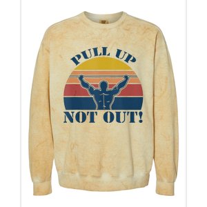 Pull Up Not Out WEIGHT LIFTING Colorblast Crewneck Sweatshirt