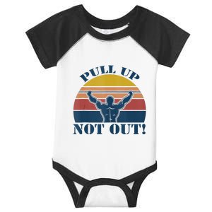 Pull Up Not Out WEIGHT LIFTING Infant Baby Jersey Bodysuit