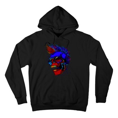 Punk Rock Neon Skull Head Hoodie