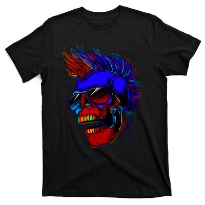 Punk Rock Neon Skull Head T-Shirt