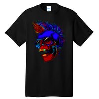 Punk Rock Neon Skull Head Tall T-Shirt