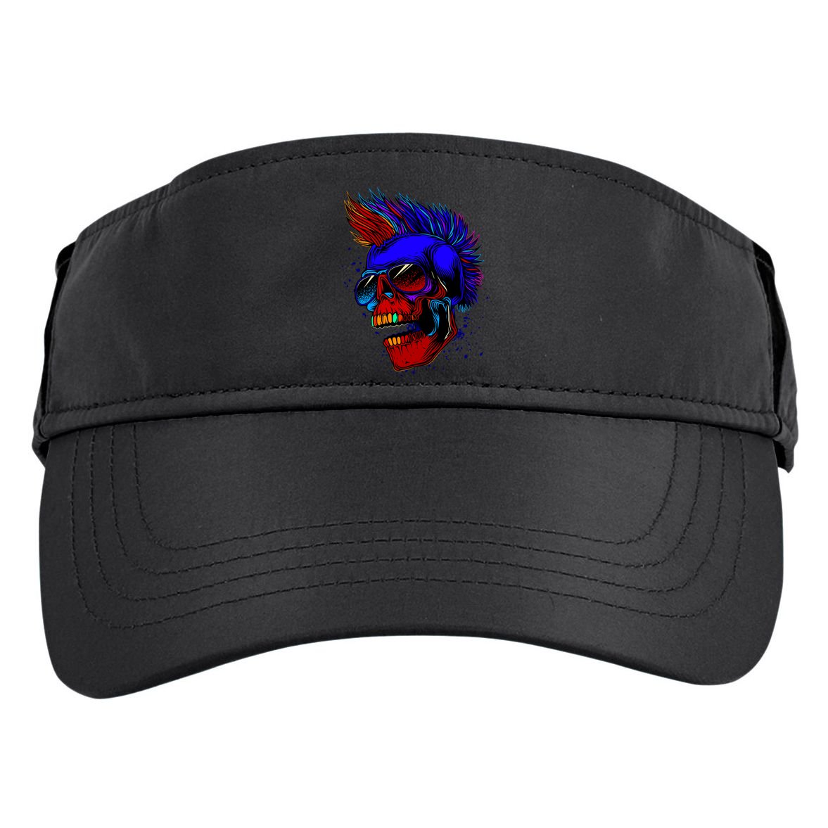 Punk Rock Neon Skull Head Adult Drive Performance Visor