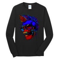 Punk Rock Neon Skull Head Tall Long Sleeve T-Shirt