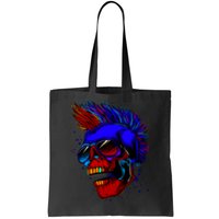 Punk Rock Neon Skull Head Tote Bag