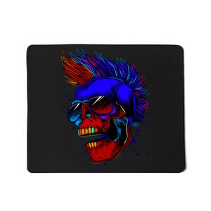 Punk Rock Neon Skull Head Mousepad