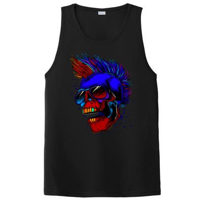 Punk Rock Neon Skull Head PosiCharge Competitor Tank