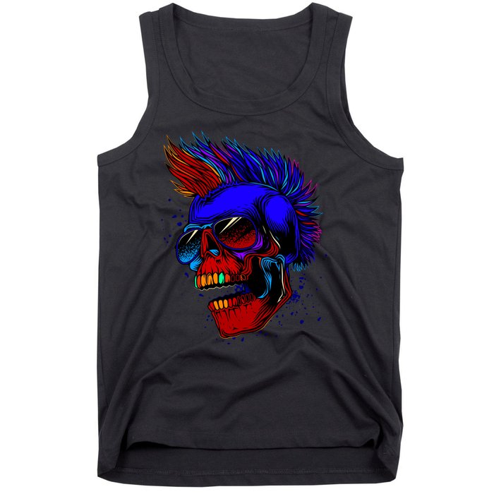 Punk Rock Neon Skull Head Tank Top