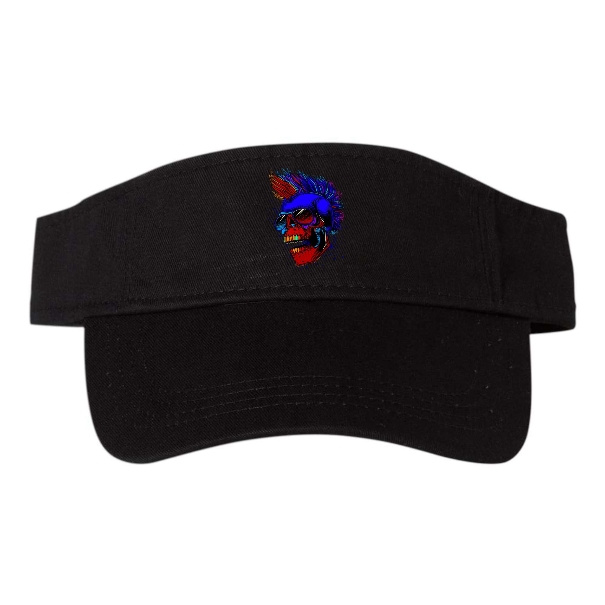 Punk Rock Neon Skull Head Visor