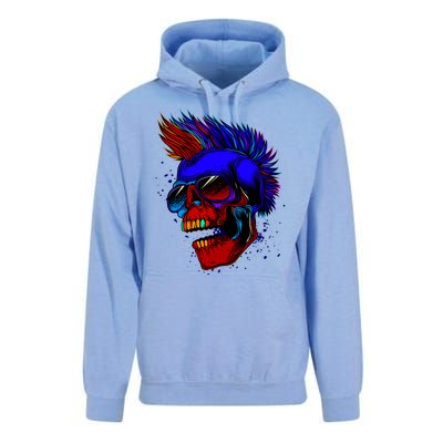 Punk Rock Neon Skull Head Unisex Surf Hoodie