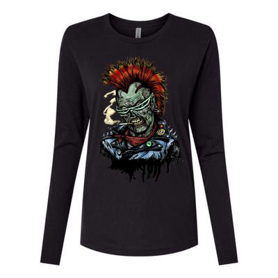 Punk Zombie Womens Cotton Relaxed Long Sleeve T-Shirt