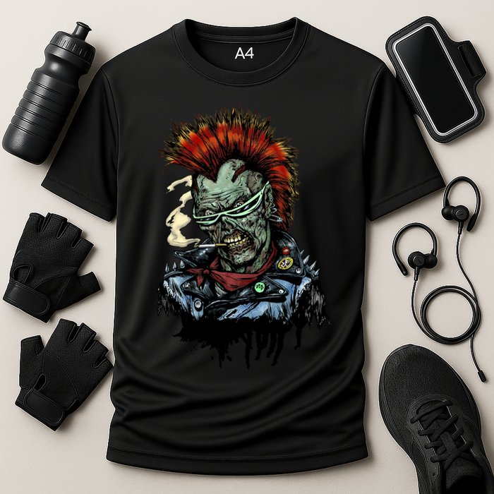 Punk Zombie Cooling Performance Crew T-Shirt