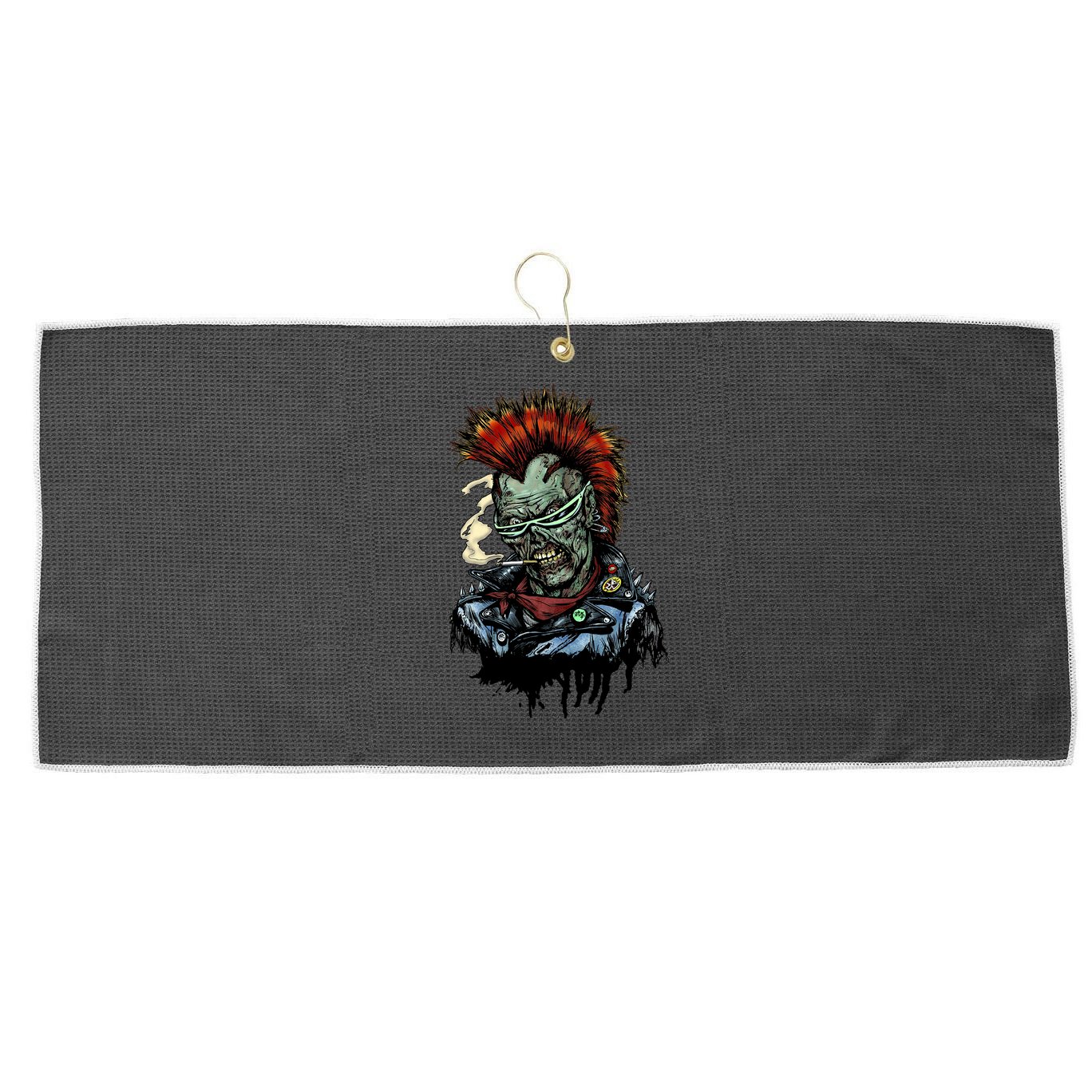 Punk Zombie Large Microfiber Waffle Golf Towel
