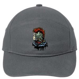 Punk Zombie 7-Panel Snapback Hat