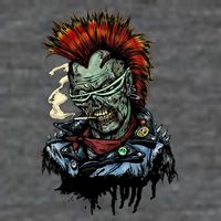 Punk Zombie Flat Bill Trucker Hat