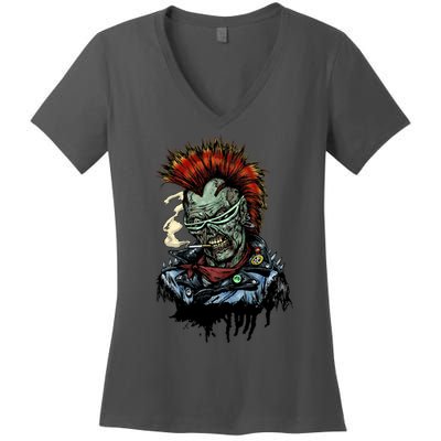 Punk Zombie Women's V-Neck T-Shirt