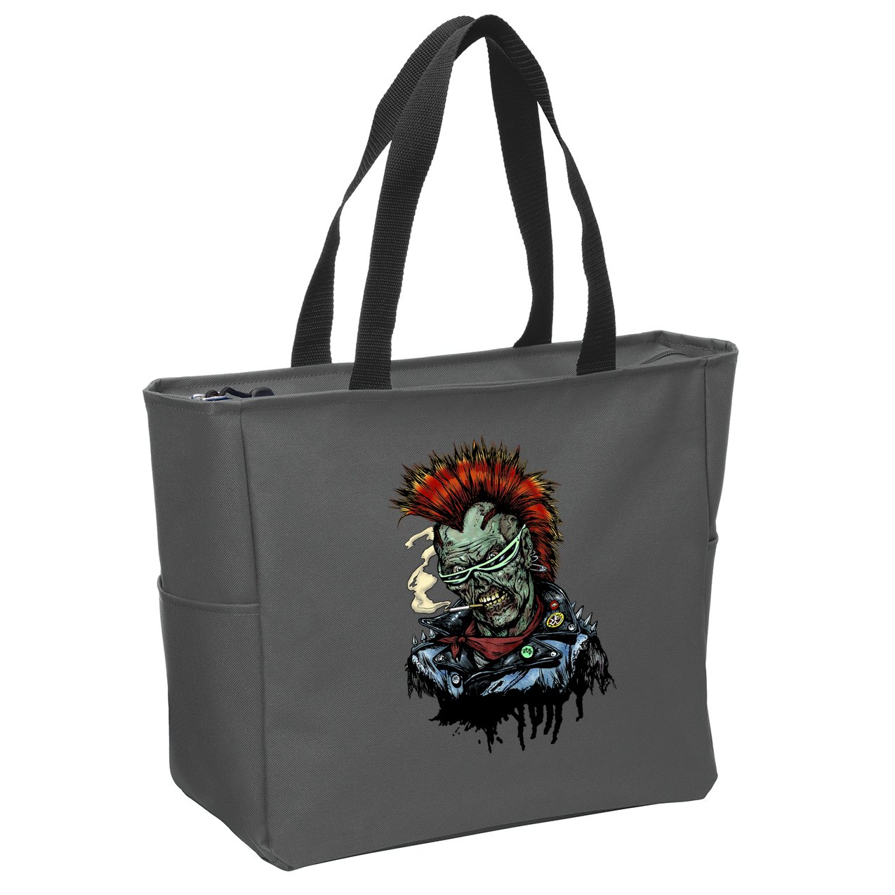 Punk Zombie Zip Tote Bag