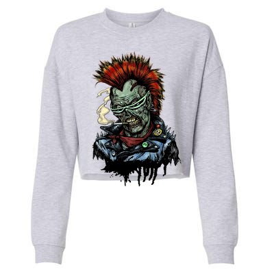 Punk Zombie Cropped Pullover Crew