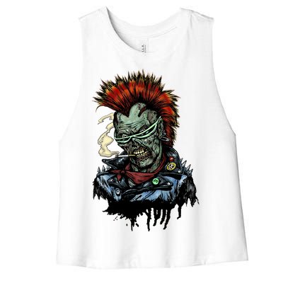 Punk Zombie Women's Racerback Cropped Tank