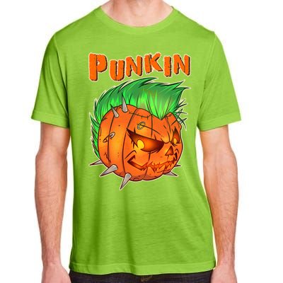 PUNKIN With Mohawk Funny Scary Halloween Adult ChromaSoft Performance T-Shirt