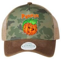 PUNKIN With Mohawk Funny Scary Halloween Legacy Tie Dye Trucker Hat