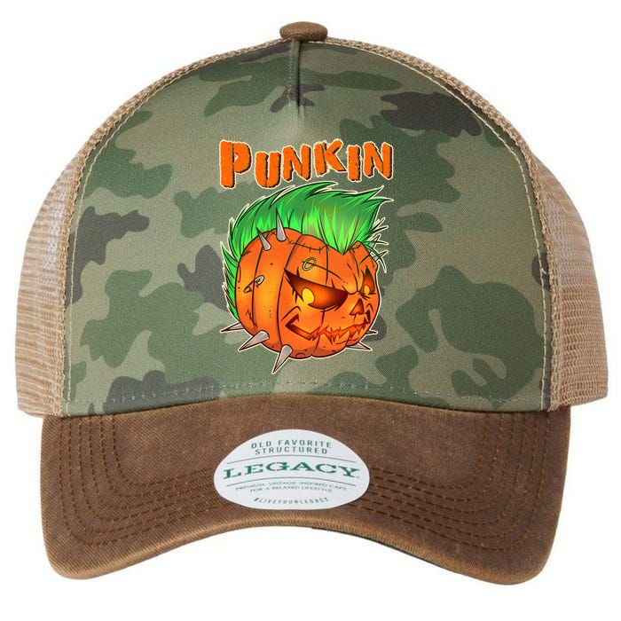 PUNKIN With Mohawk Funny Scary Halloween Legacy Tie Dye Trucker Hat