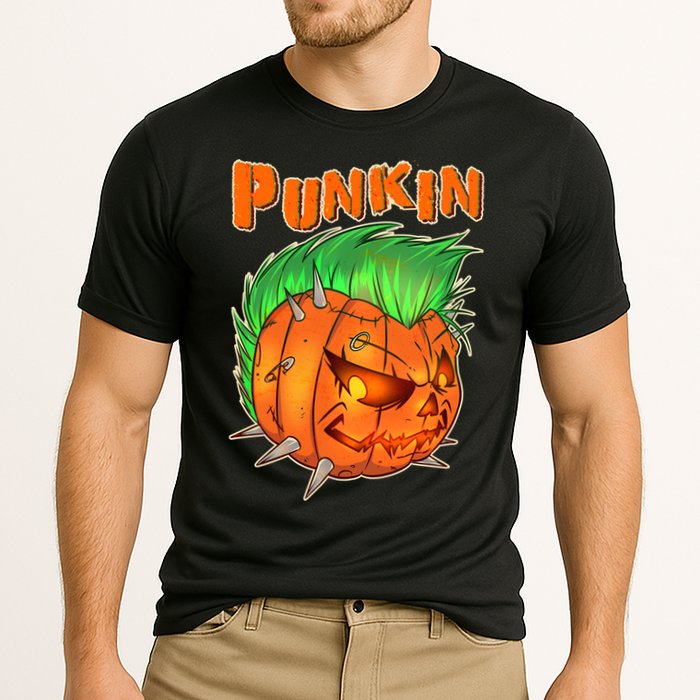 PUNKIN With Mohawk Funny Scary Halloween Performance Shirt