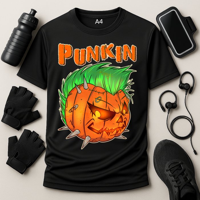 PUNKIN With Mohawk Funny Scary Halloween Performance Shirt