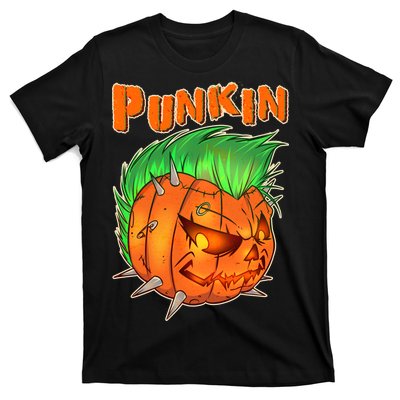 PUNKIN With Mohawk Funny Scary Halloween T-Shirt