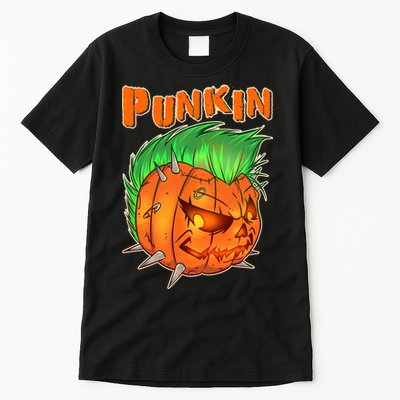 PUNKIN With Mohawk Funny Scary Halloween Tall T-Shirt