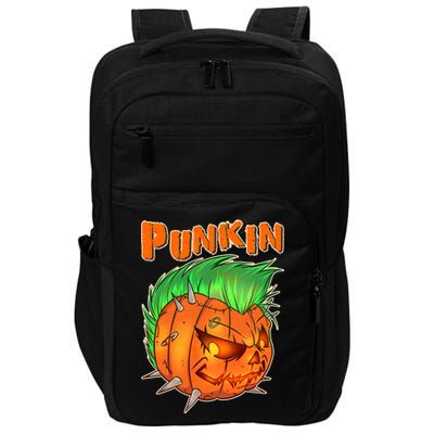 PUNKIN With Mohawk Funny Scary Halloween Impact Tech Backpack