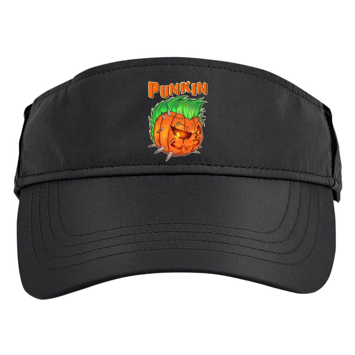 PUNKIN With Mohawk Funny Scary Halloween Adult Drive Performance Visor