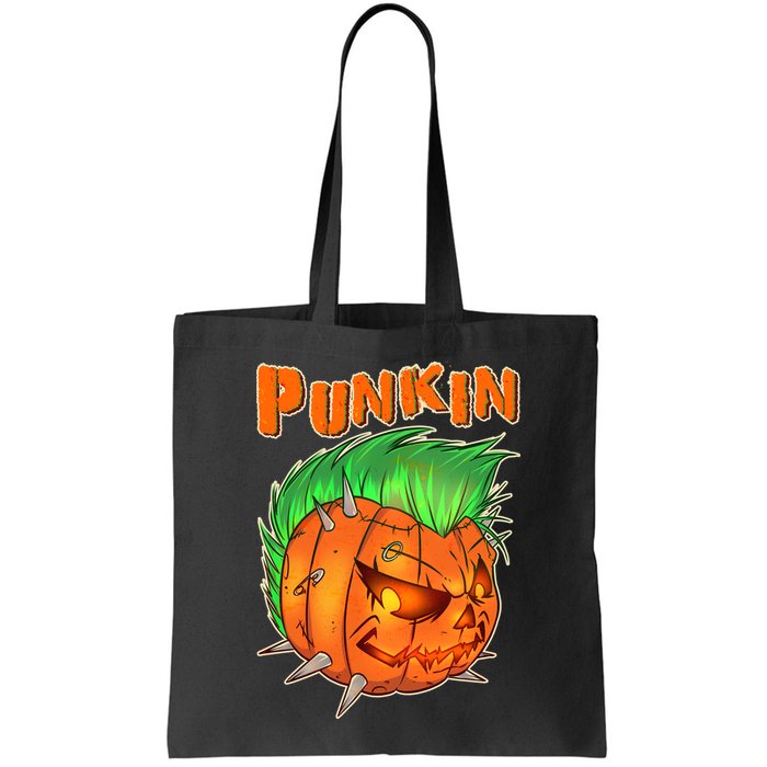 PUNKIN With Mohawk Funny Scary Halloween Bag