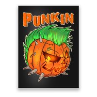 PUNKIN With Mohawk Funny Scary Halloween Poster