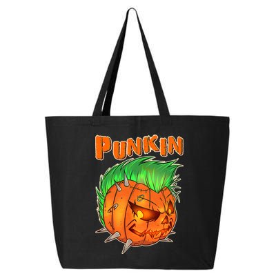 PUNKIN With Mohawk Funny Scary Halloween 25L Jumbo Tote